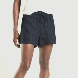 Athleta Cabo Linen Shorts 4-inch BLACK SIZE 12